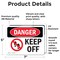 Signmission Keep Off, 7 in W x Rectangle, Vinyl Decal OS-2PACK-DS-D-57-L-2500 - alternate 3